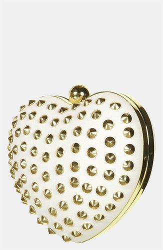 Topshop Stud Heart Box Clutch