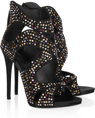 Giuseppe Zanotti Swarovski crystal-embellished suede sandals
