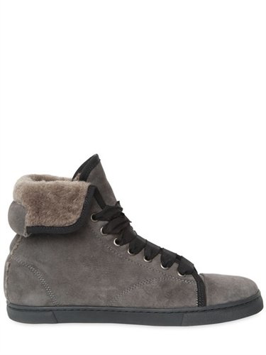 20mm Shearling High Top Sneakers