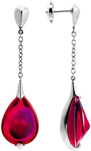 Baccarat Fleurs De Psydelic Iridescent Ruby Earrings