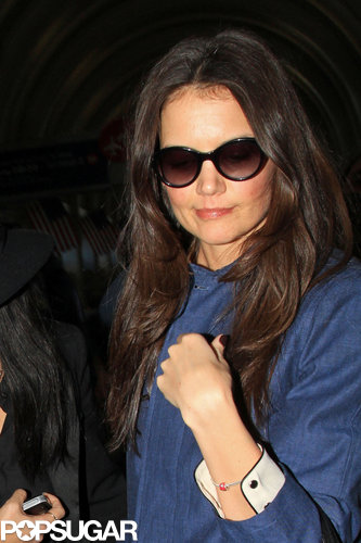 Kate Holmes wore shades at LAX on Wednesday.
Kate Holmes wore shades at LAX on Wednesday.