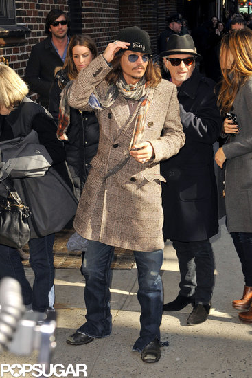 Johnny Depp made a stop at Late Show With David Letterman in NYC.
Johnny Depp made a stop at Late Show With David Letterman in NYC.