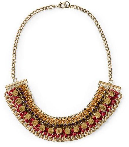 Sabine Woven Chain Statement Necklace