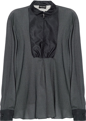 Giorgio Armani Polka-dot silk blouse