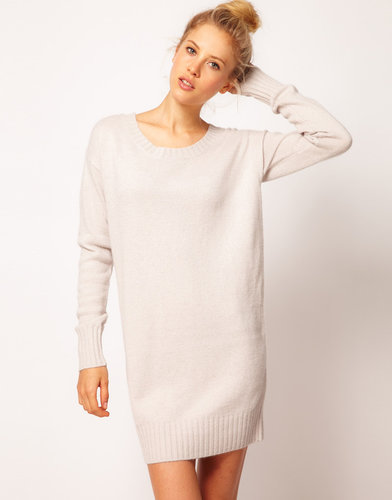 ASOS Woven Back Sweater Dress