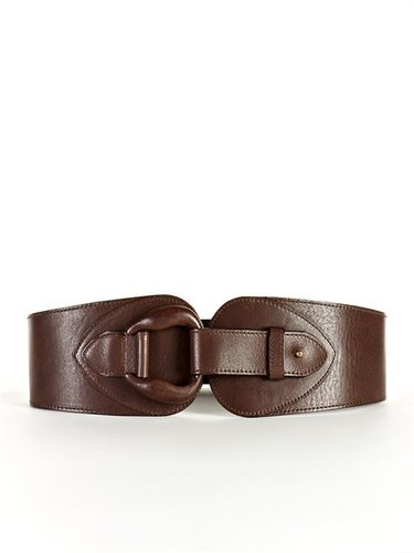 Streets Ahead Wide Leather Waist Belt with Covered Buckle