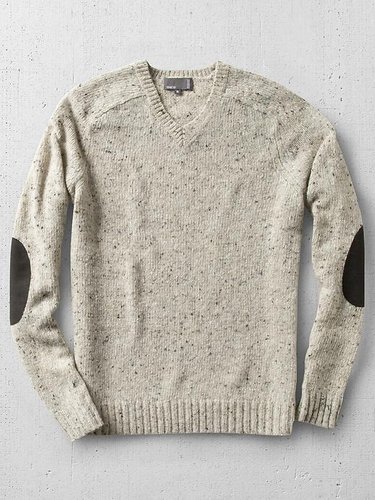 Vince Tweeded V-Neck Sweater
