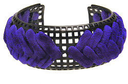 Giles & Brother Graph Lacquer Cuff With Woven Suede