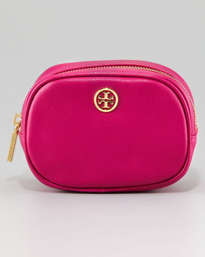 Tory Burch Robinson Small Saffiano Cosmetic Case, Magenta