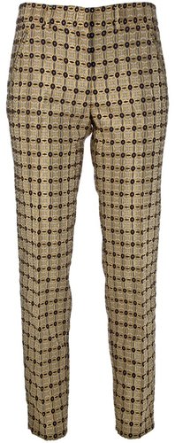 N° 21 brocade straight leg trouser