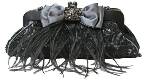MARY FRANCES Lace Clutch