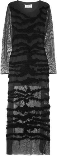 Maison Martin Margiela Embroidered stretch-mesh maxi dress