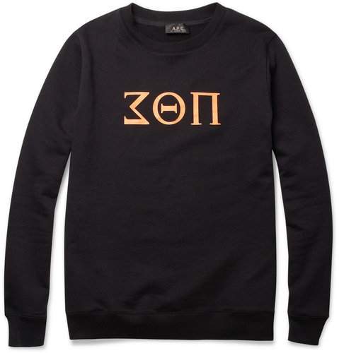 A.P.C. Printed Loopback Cotton Sweater