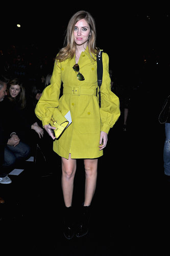 Chiara Ferragni wore Gucci at the Alberta Ferretti Fall 2013 show in Milan.
Chiara Ferragni wore Gucci at the Alberta Ferretti Fall 2013 show in Milan.