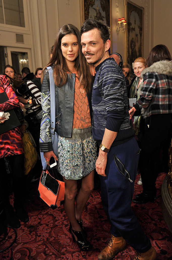 Sarah Ann Macklin and Matthew Williamson at the Matthew Williamson Fall 2013 show in London.
Sarah Ann Macklin and Matthew Williamson at the Matthew Williamson Fall 2013 show in London.