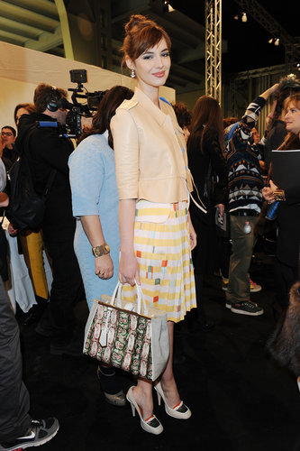 Louise Bourgoin at the Fendi Fall 2013 show in Milan.
Louise Bourgoin at the Fendi Fall 2013 show in Milan.