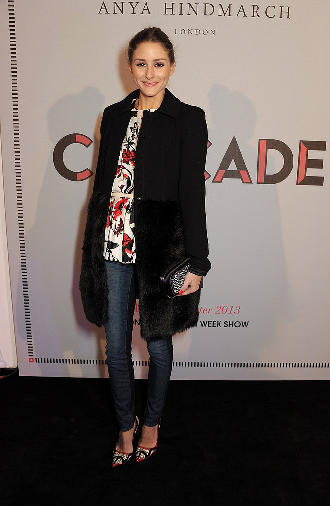 Olivia Palermo at the Anya Hindmarch Fall 2013 show in London.
Olivia Palermo at the Anya Hindmarch Fall 2013 show in London.