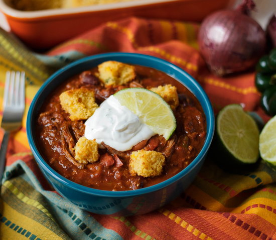 Fire Roasted Chili with Beer Braised Shorts Ribs