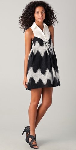 L.a.m.b. Oversized Zigzag Mini Dress