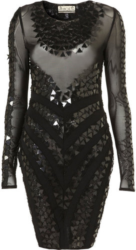 Pyramid Sequin Dress by Unique**