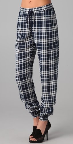 Joseph Staten Drawstring Plaid Pants