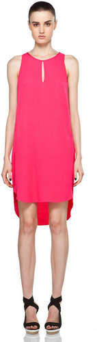 3.1 phillip lim Sleeveless Dress w/ Overlapped Side Seams in Hot Pink