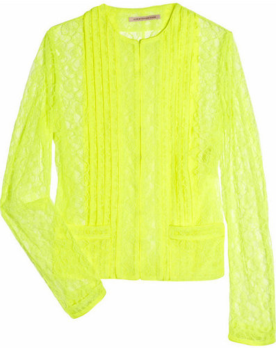 Christopher Kane Keke neon lace jacket