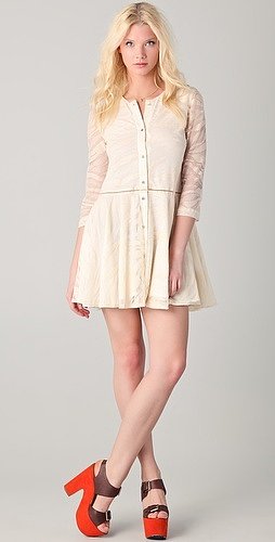 Roseanna Zebra Lace Flounce Dress