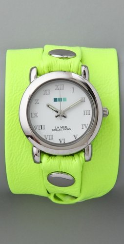 La Mer Collections Neon Simple Wrap Watch