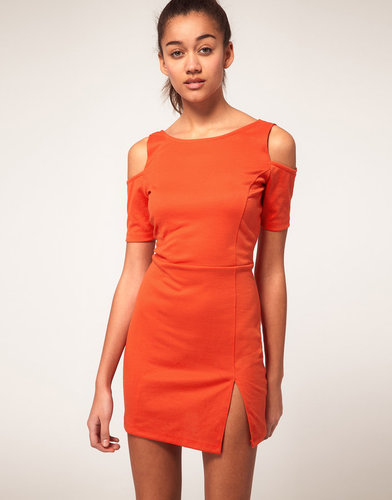 Vero Moda Cut Out Shoulder Dress With Side Split