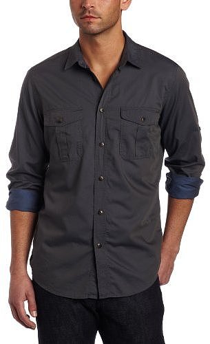 Ben Sherman Men's Plectrum Long Sleeve Double Faced Twill Woven Shirt