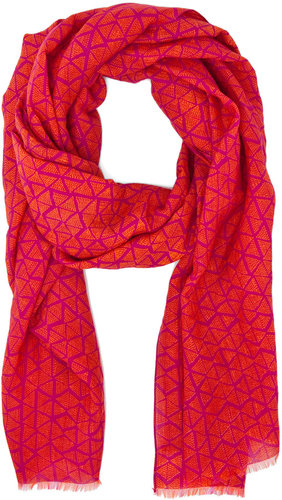Kelly Wearstler Triangle Lattice Scarf in Berry/Jasmine