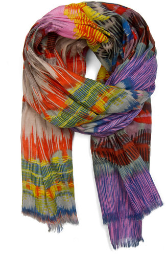 Color print scarf