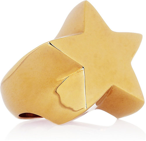 Stella McCartney Polished gold-tone star ring
