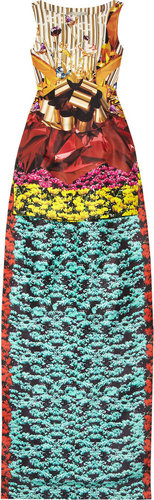 Mary Katrantzou Harp Hazzard printed silk-twill dress