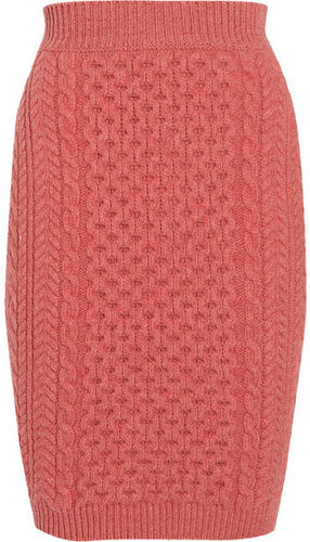 Stella McCartney Cable-knit wool mini skirt