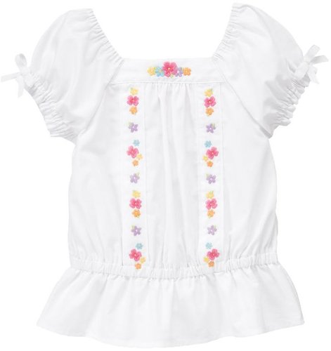 Embroidered Flower Tunic Top