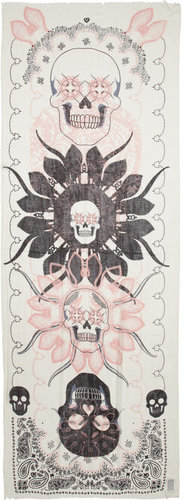 We Are Owls Skulls cashmere and silk-blend scarf