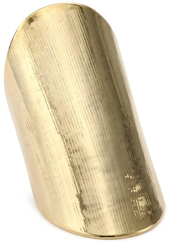 French Connection "70s Luxe" Brushed Metal Statement Ring, Size 6.5