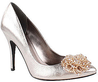 J. Renee Poppy Metallic Pumps