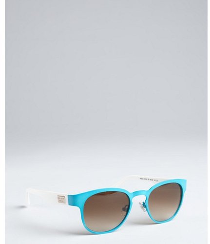 Kate Spade pool blue metal and acrylic 'Arie' sunglasses