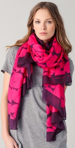 Marc By Marc Jacobs Big Hearted Scarf