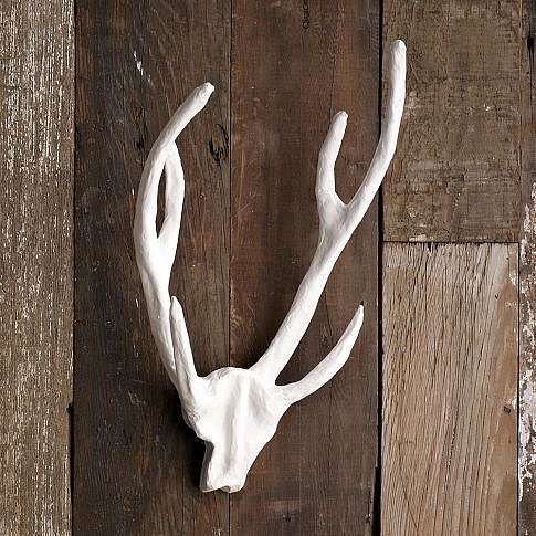 Papier-Mâché Animal Sculpture, Large Antlers