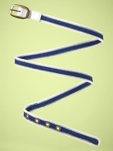 Striped woven nylon belt