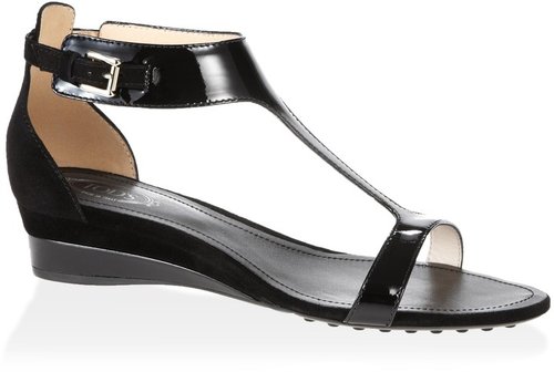 T-strap Wedge Sandal