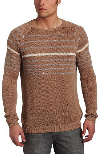 Ben Sherman Men's Plectrum Relaxed Crew Neck Stripe Sweater