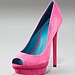 B Brian Atwood Sparkle-Heel Suede Pump