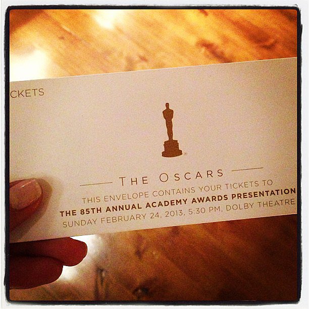 Stacy Keibler showed off her Oscar tickets.
Source: Instagram user stacykeibler
Stacy Keibler showed off her Oscar tickets.
Source: Instagram user stacykeibler