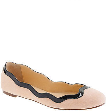 Scalloped ballet flats
