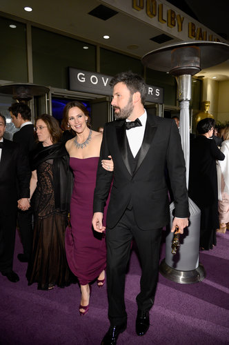 Jennifer Garner held onto husband Ben Affleck's arm on the way to the Governors Ball.
Jennifer Garner held onto husband Ben Affleck's arm on the way to the Governors Ball.